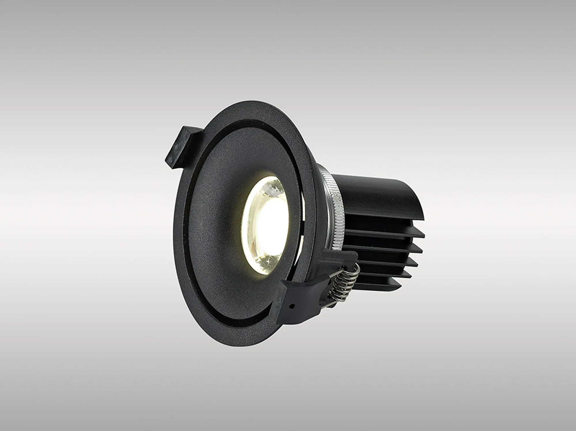 Bolor 9 Tridonic Powered 9W 3000K 840lm 24° CRI>90 LED Engine Black/Black Fixed Recessed Spotlight, IP20 DM202050  Dlux Bolor 9